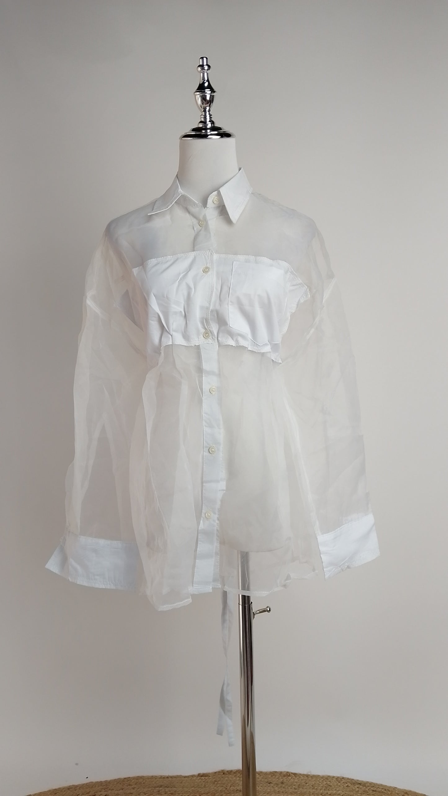 Blusa blanca transparente / ANB26028