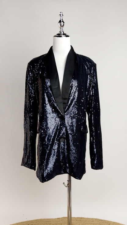 Blazer Negro Cuero Sintético / ANBL2642