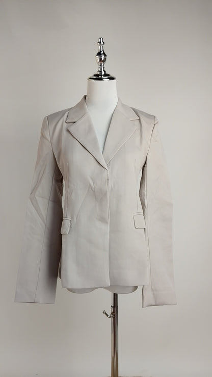 Blazer Gris Claro Elegante / ANBL2653