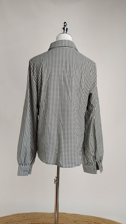 Camisa de vestir gris con cuadros / ANB26062
