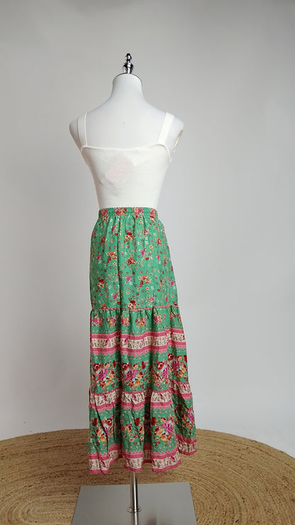 Falda Floral Verde / ANF05