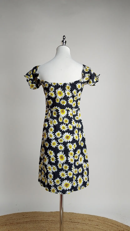 Vestido Midi Floral con Volantes / ANU79