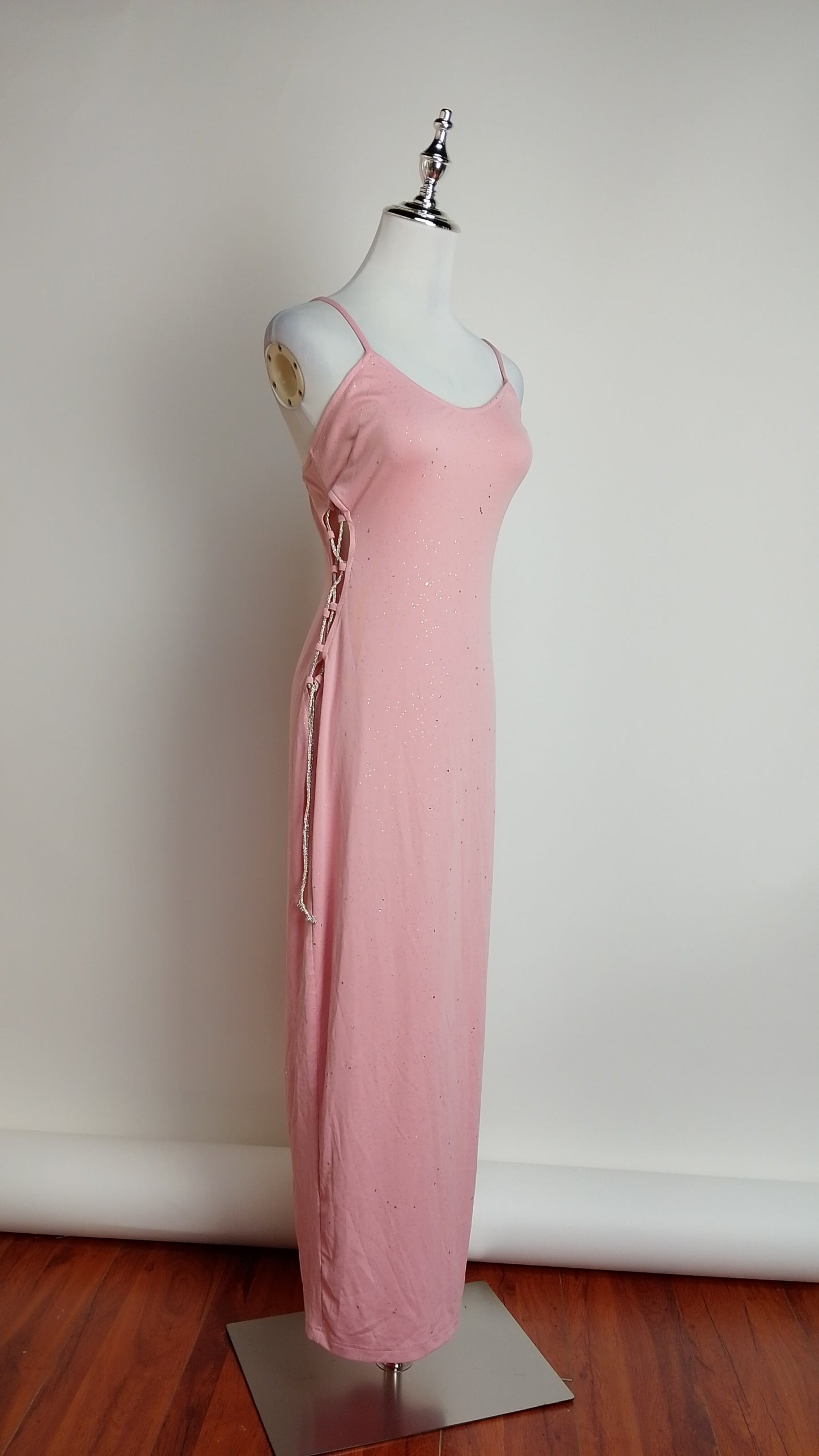 Vestido rosado largo / UV68