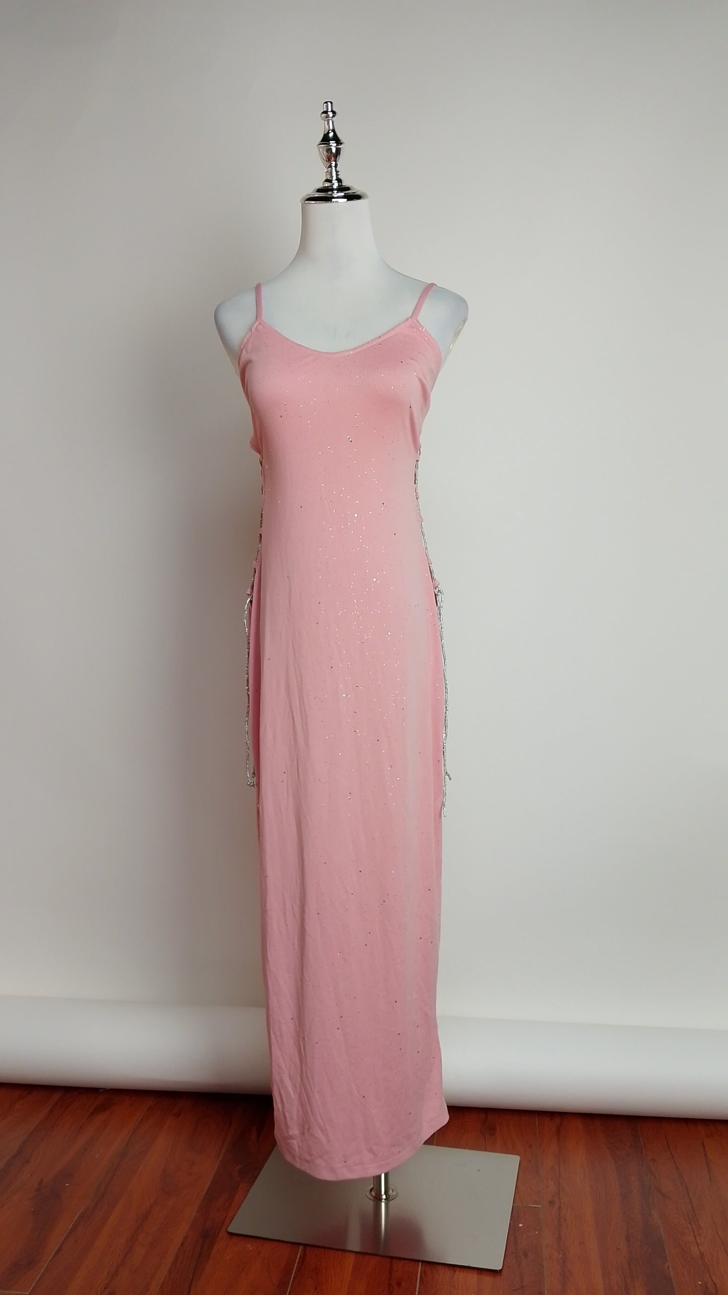 Vestido rosado largo / UV68