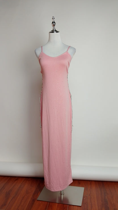 Vestido rosado largo / UV68