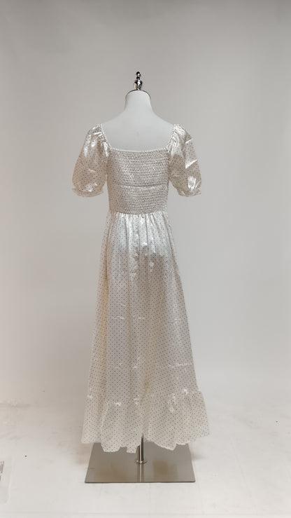 Vestido Blanco con Volantes / SH114