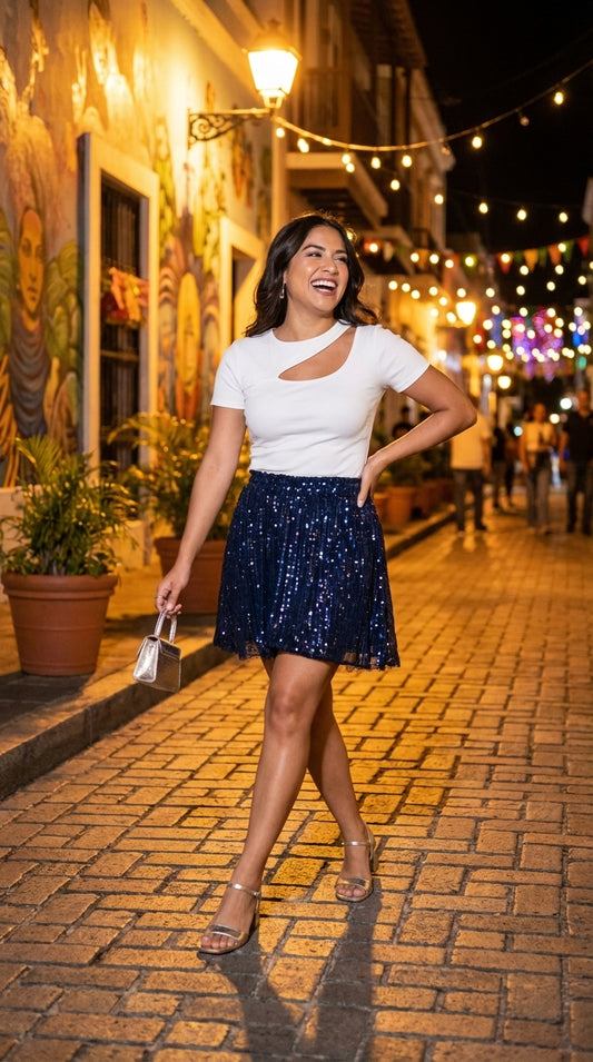 Falda azul marino / UV26