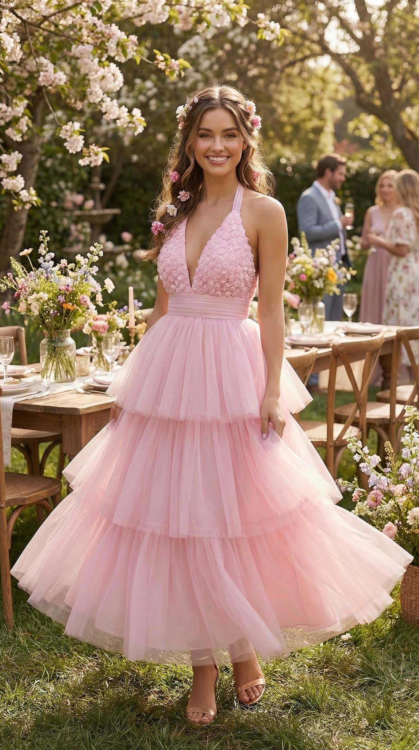 UV34 – Vestido princesa rosa