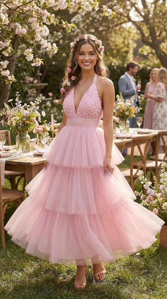 UV34 – Vestido princesa rosa