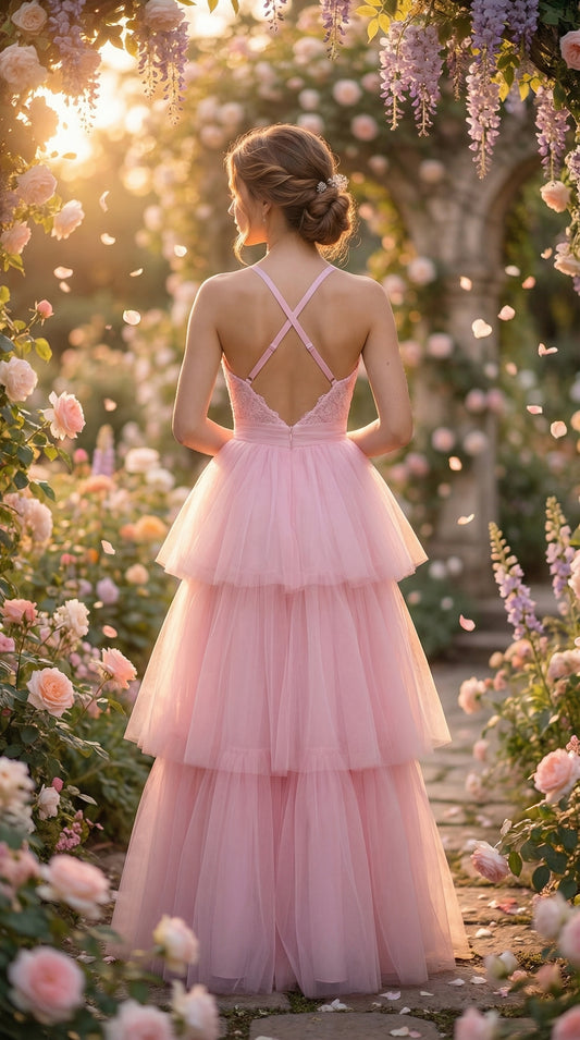 UV34 – Vestido princesa rosa