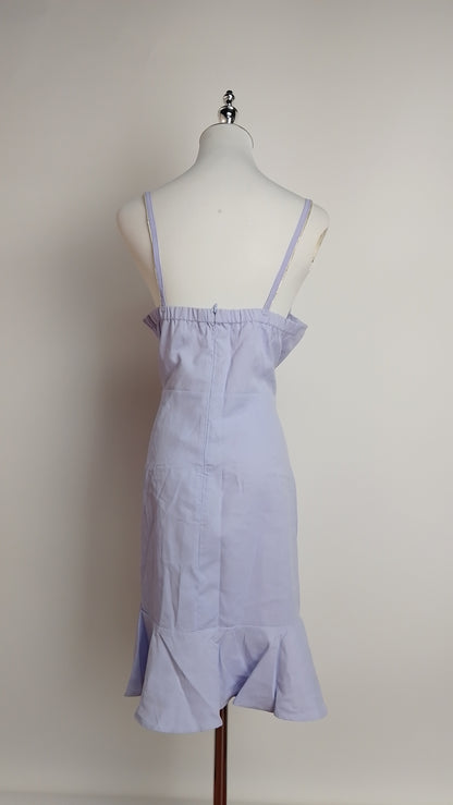Vestido lila corto asimétrico / UV64