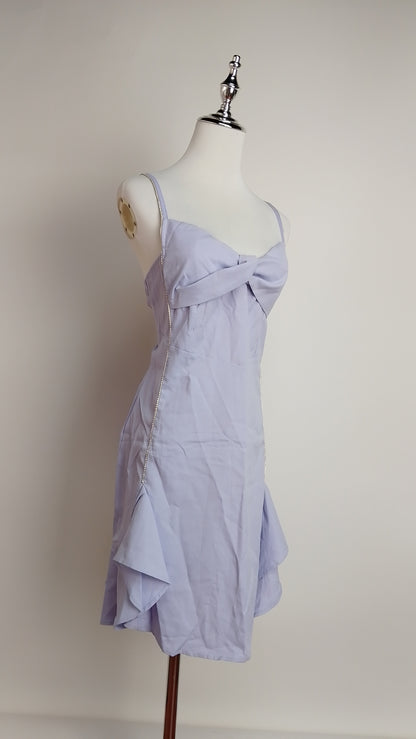 Vestido lila corto asimétrico / UV64