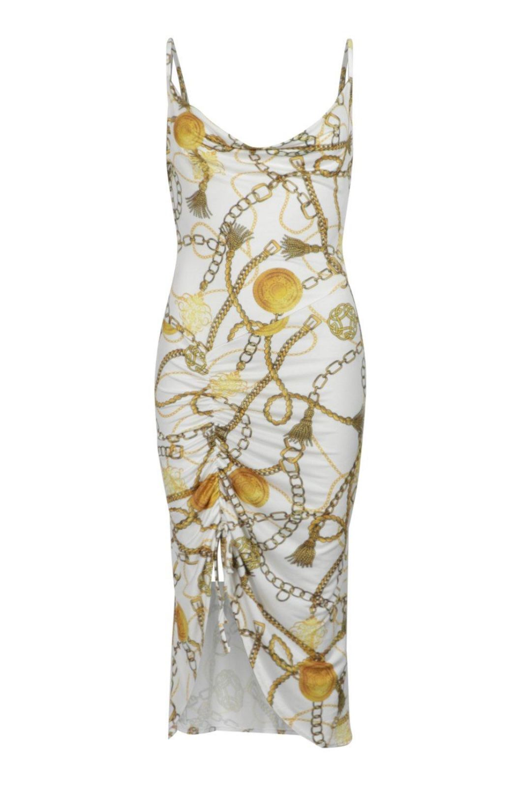 Vestido Entallado con Estampado y Tirantes / V238