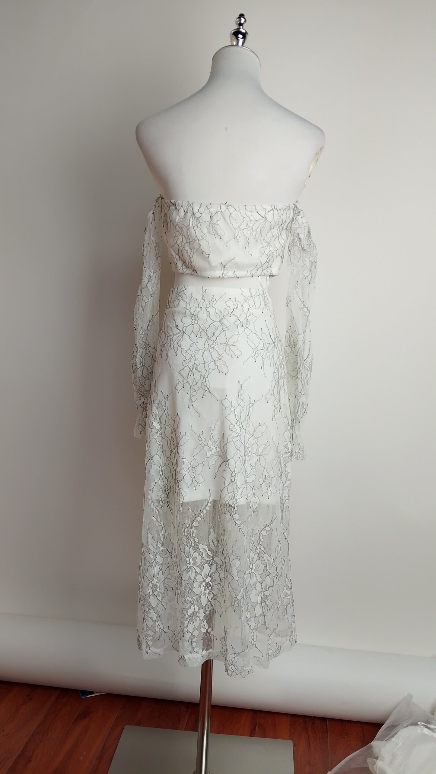 Conjunto blanco bordado D&M / V449