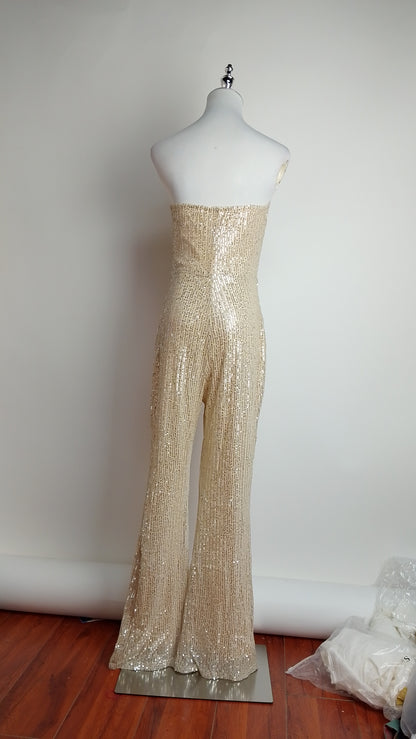 Enterizo dorado con brillo D&M / V462