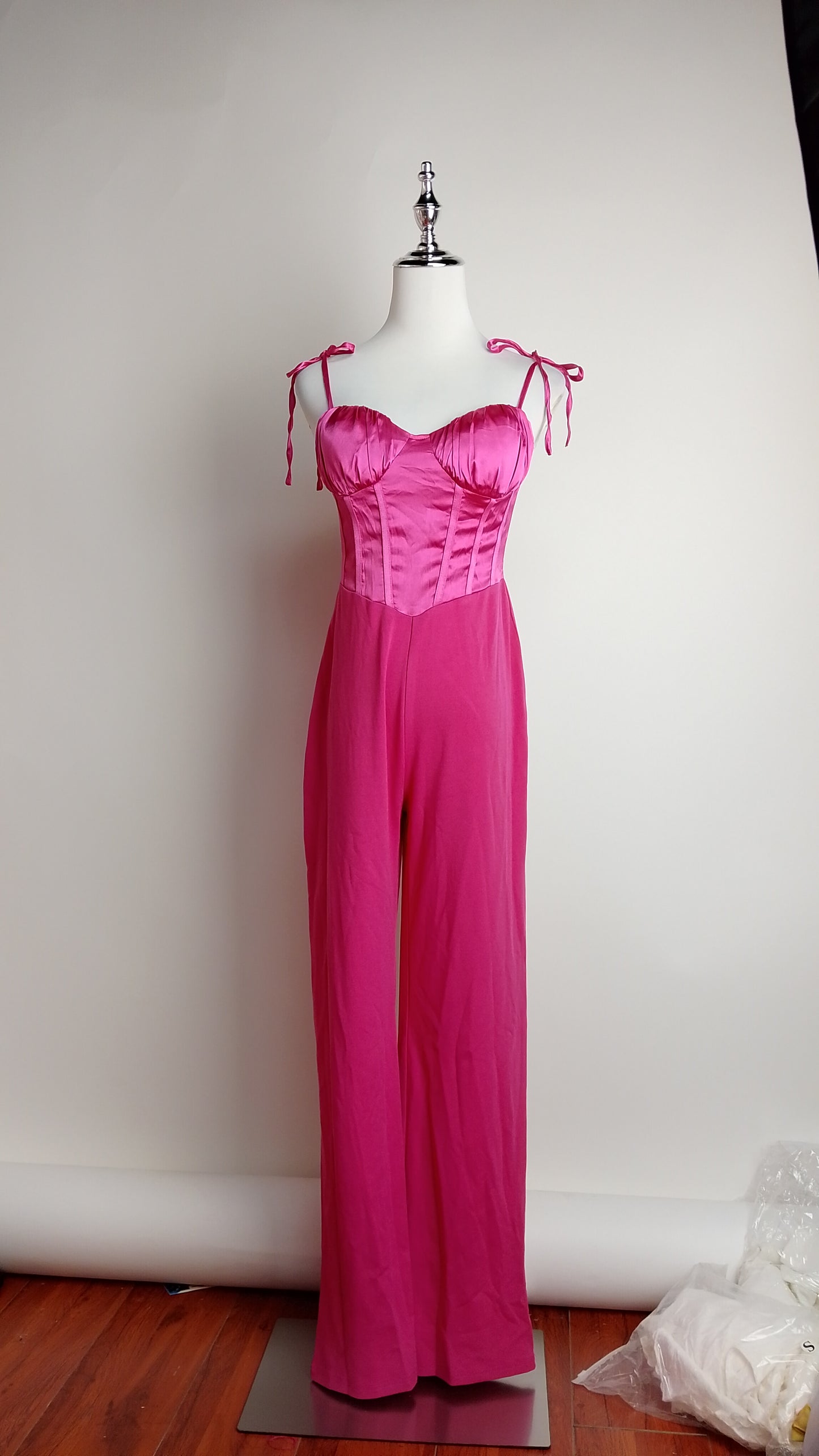 Enterizo fucsia strapless D&M / V463