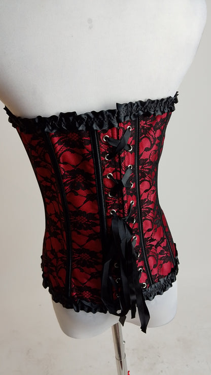 Corset Rojo con Negro / CB15
