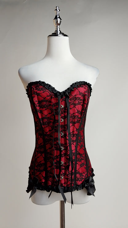 Corset Rojo con Negro / CB15