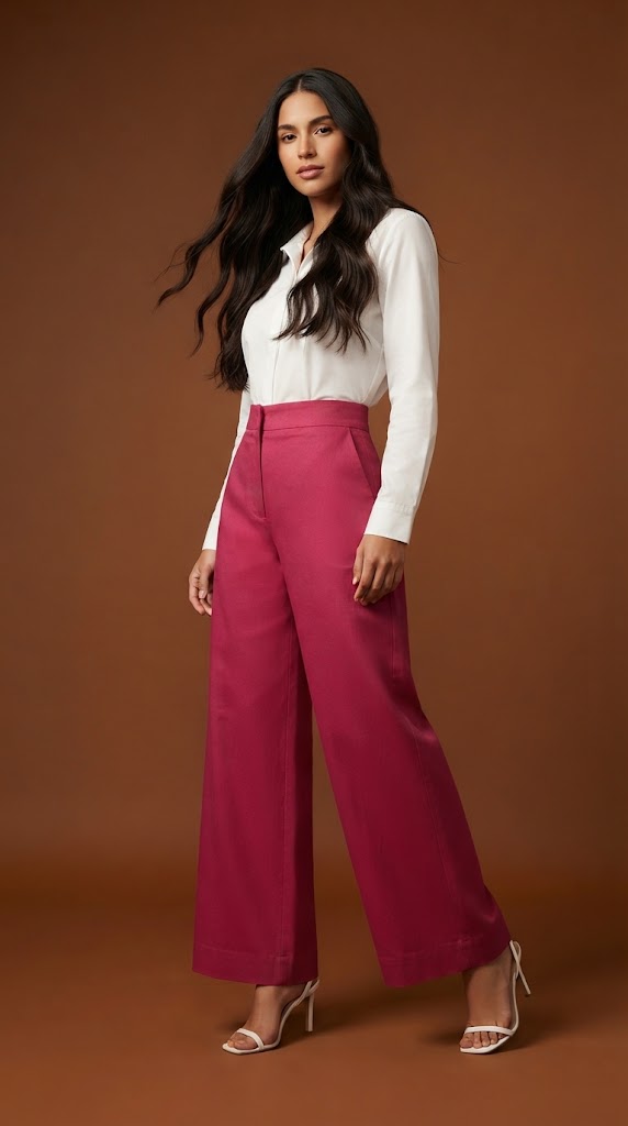 Pantalón palazzo fucsia / ANE1001-6