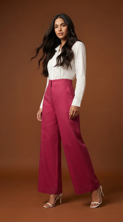 Pantalón palazzo fucsia / ANE1001-6