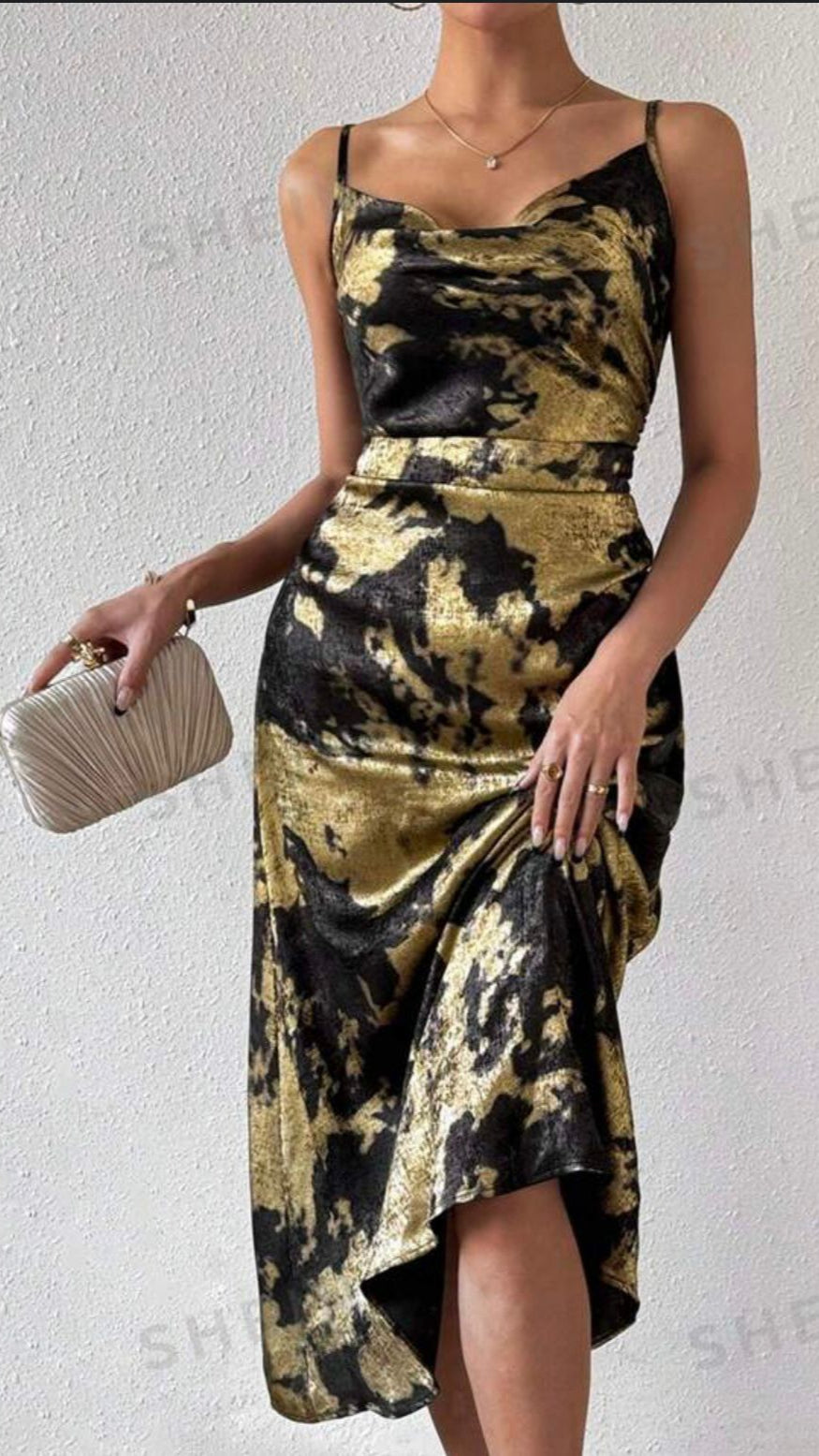 Vestido Dorado y Negro / V198 image 0