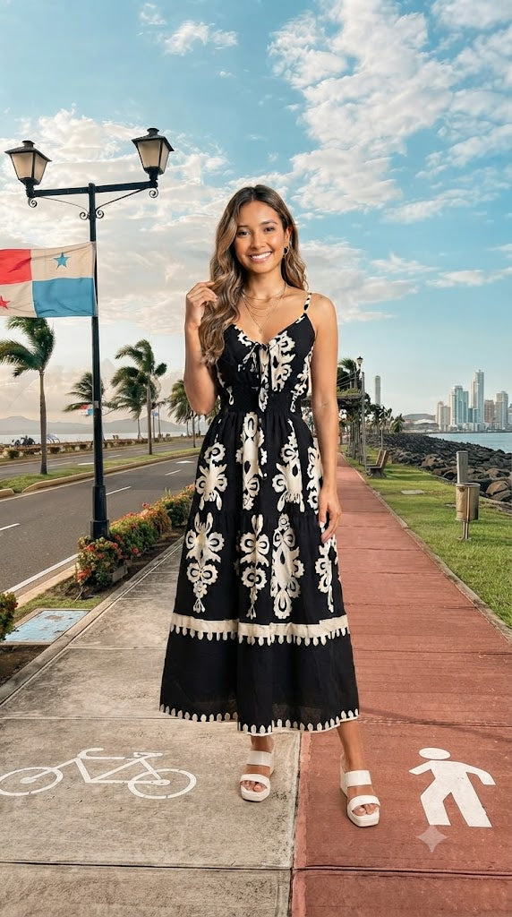Vestido Negro Casual / SH112