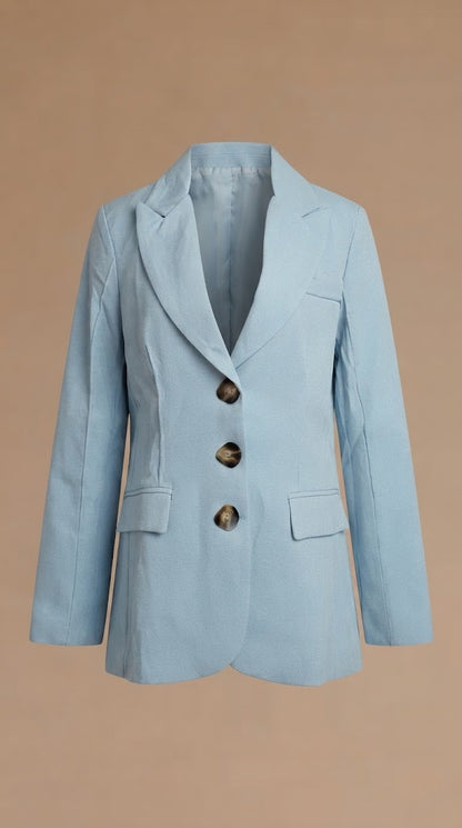 Blazer celeste con botones – ANBL2604