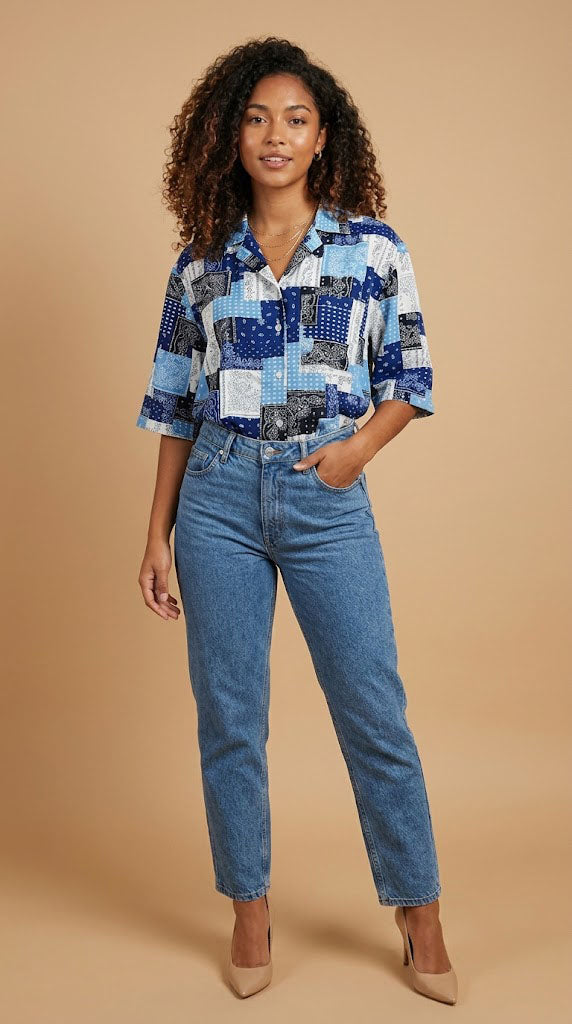 Camisa Oversize Estampada / ANB26057