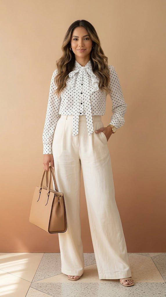 Blusa Estampada con Cuello Alto / ANB26043