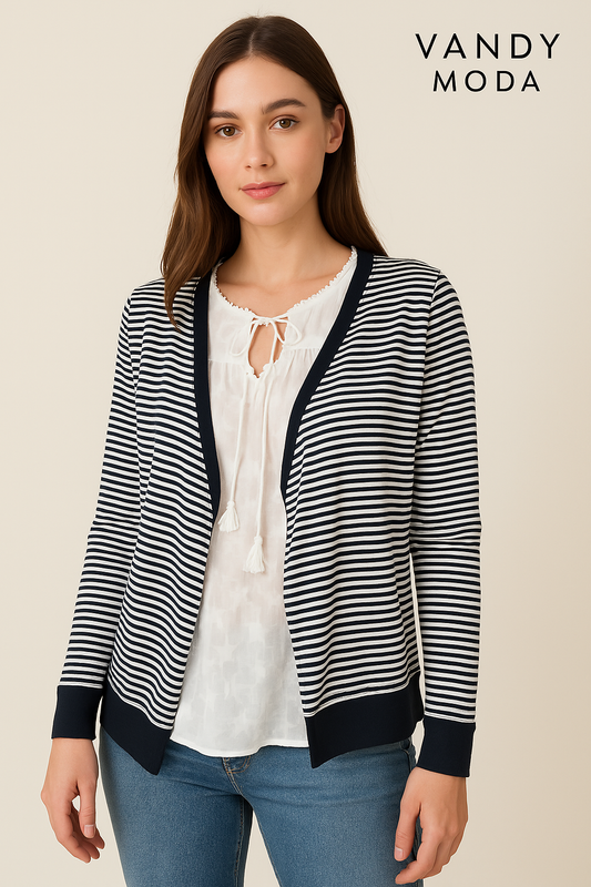 Cardigan rayado abierto / P207 image 0