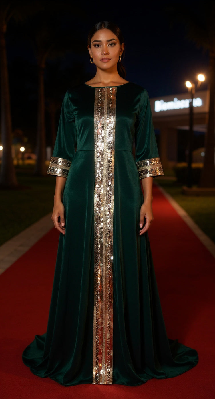 Vestido verde elegante / AO139 image 1