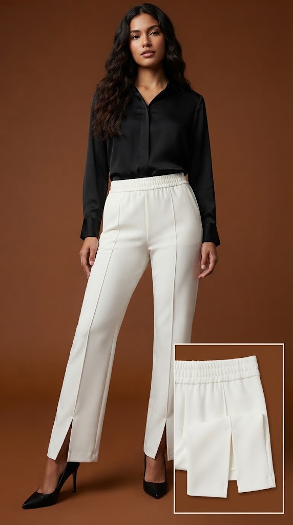 Pantalón Blanco Recto Elegante / ANE1001-64