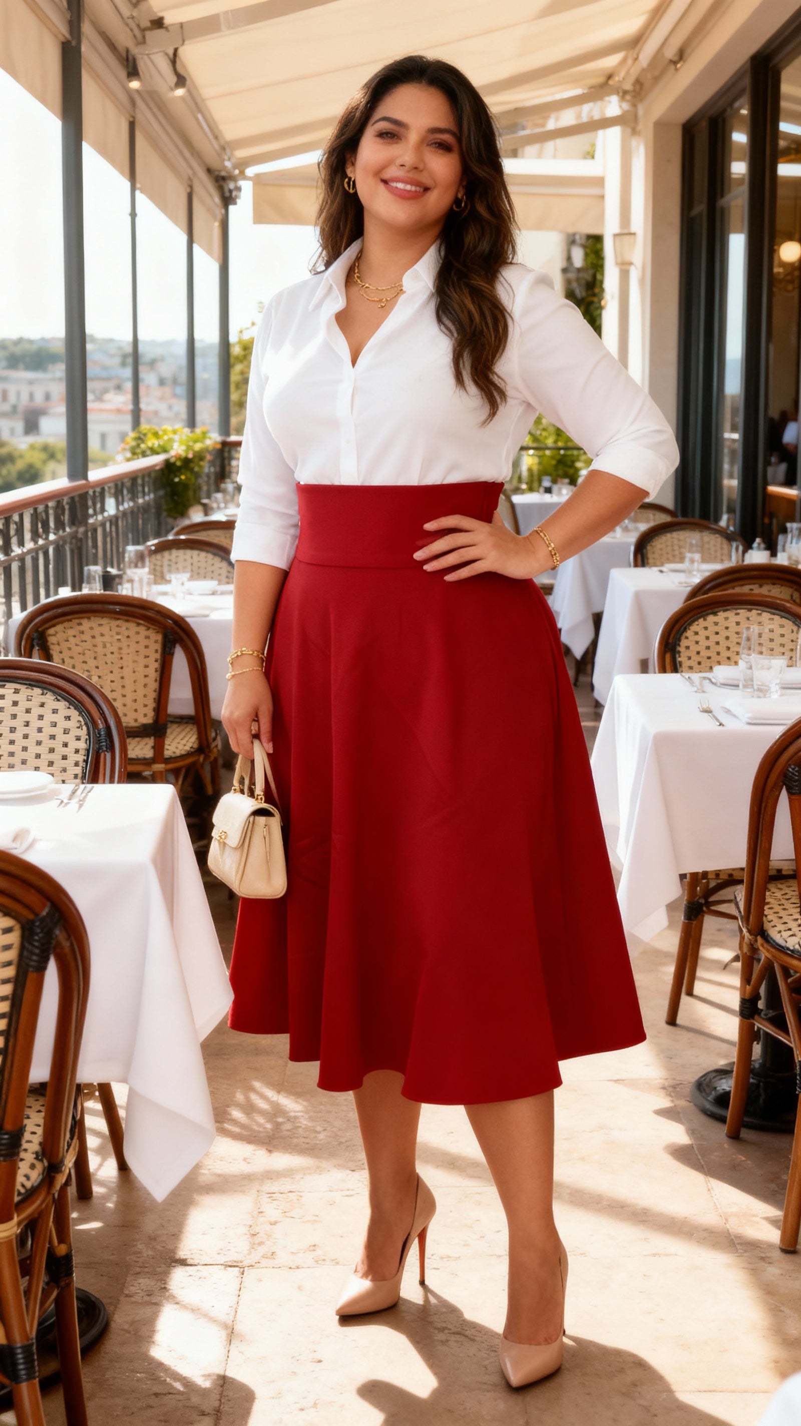 Falda con pliegos / AO155 image 3