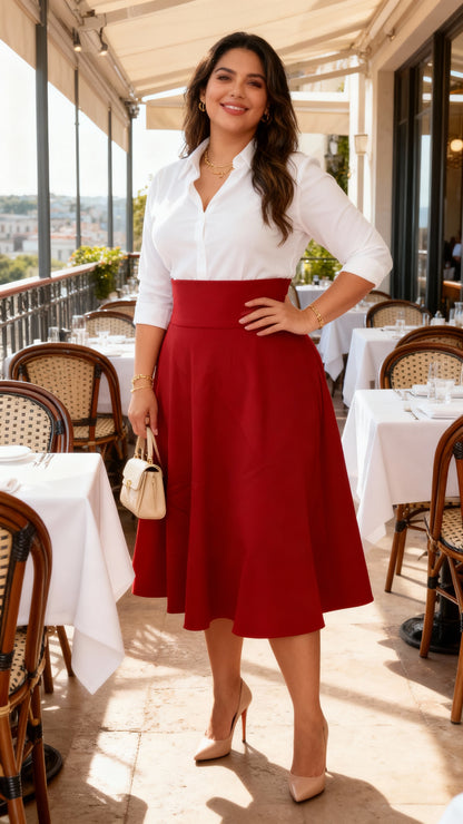 Falda con pliegos / AO155 image 3