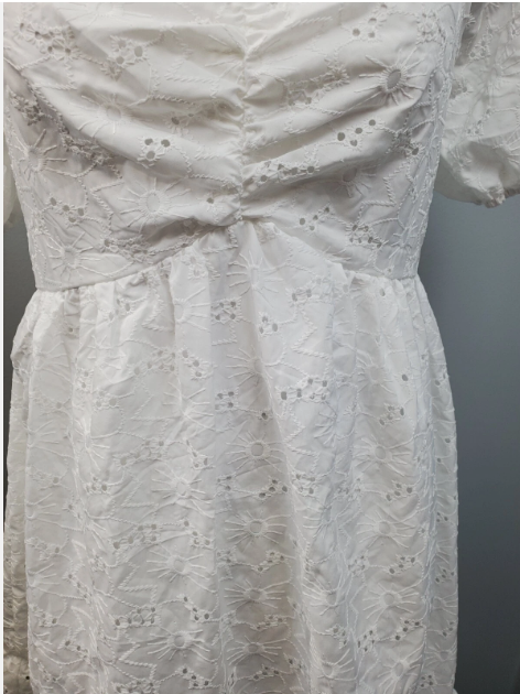 Vestido blanco con escote D&M / V339 image 3