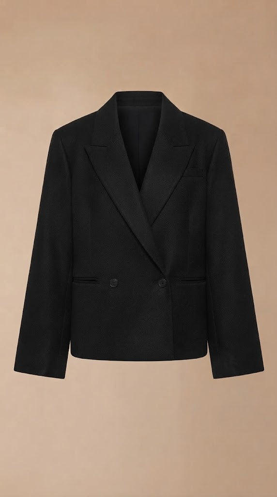 Blazer negro corte recto – ANBL2612