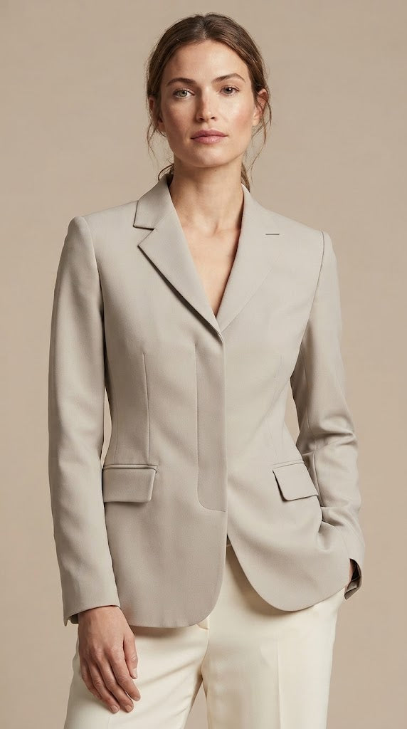 Blazer Gris Claro Elegante / ANBL2653