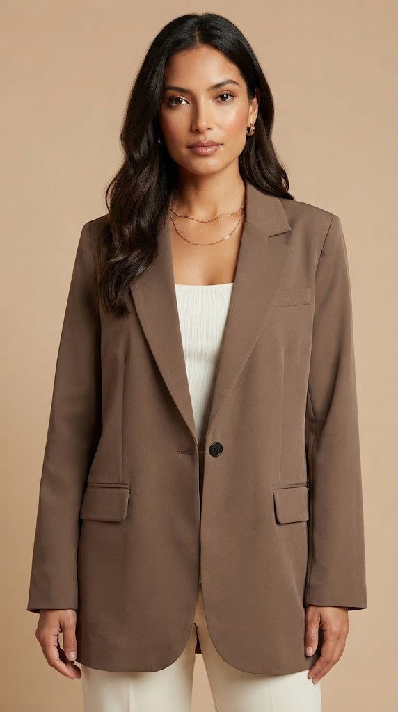 Blazer Café Casual Elegante / ANBL2647