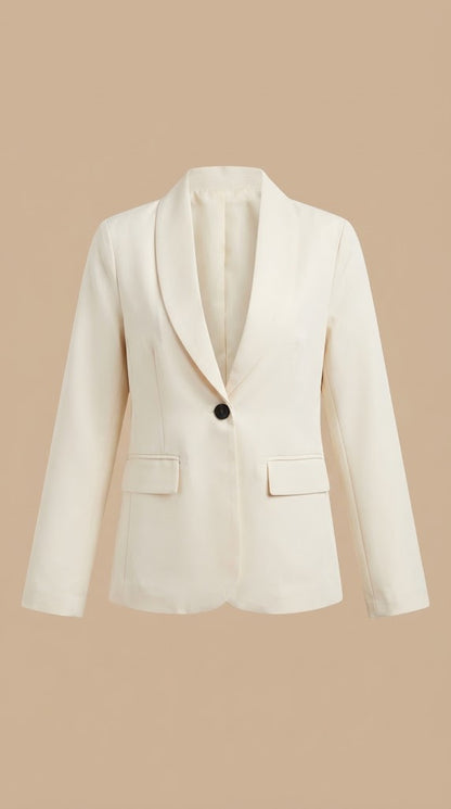Blazer Blanco Elegante Clásico / ANBL2645