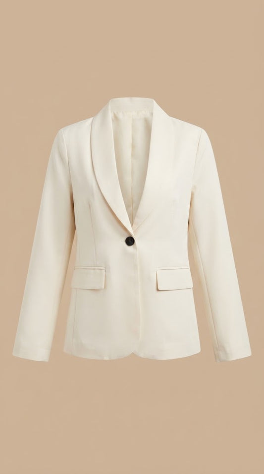 Blazer Blanco Elegante Clásico / ANBL2645