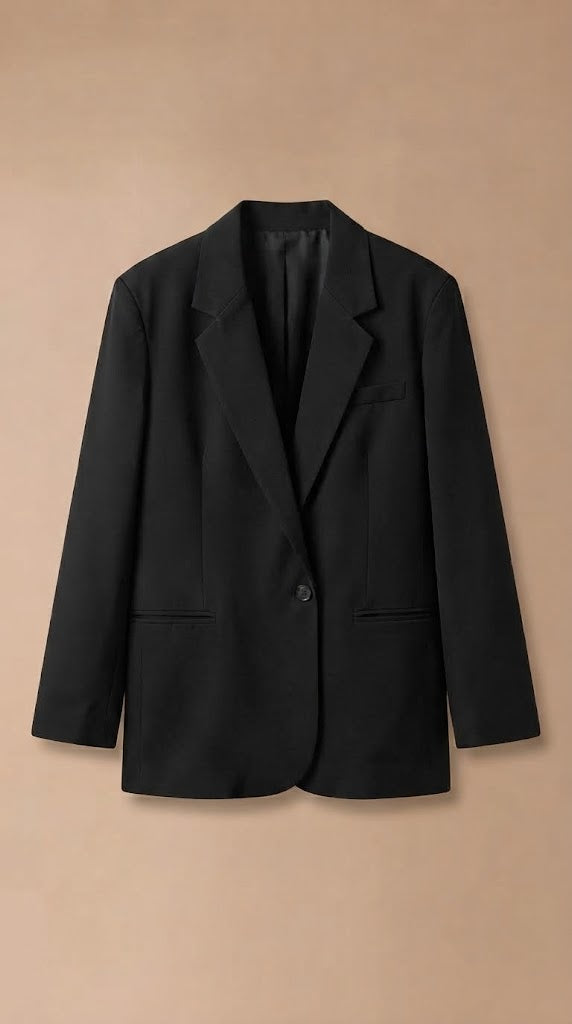Blazer Negro Oversize Ejecutivo / ANBL2661