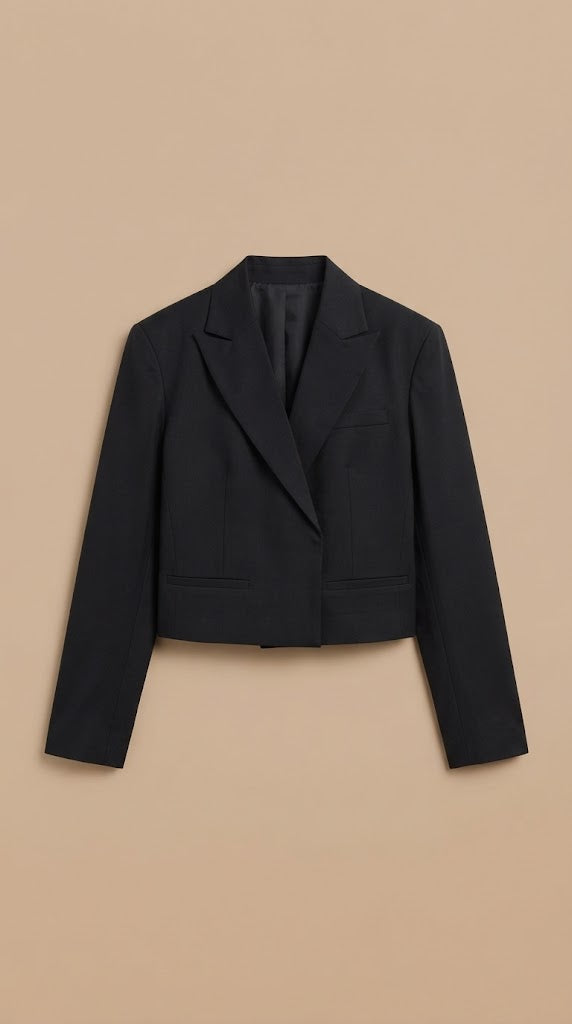 Blazer Negro Minimalista Elegante / ANBL2659