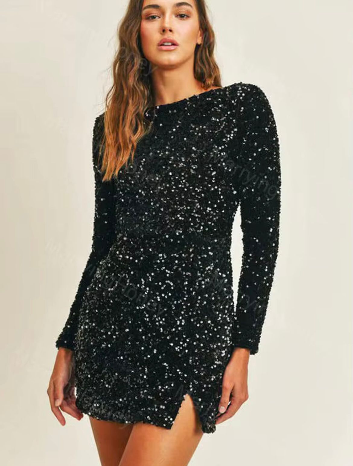 Vestido Negro Brillante / V229 image 0