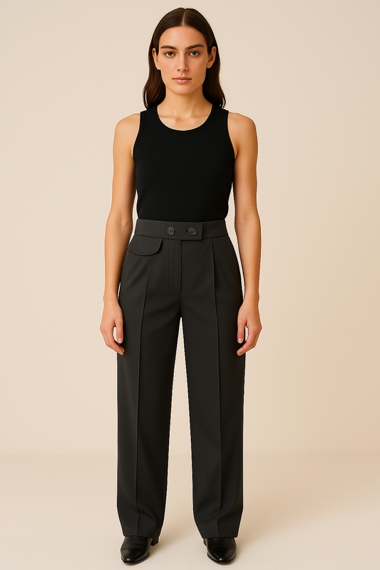 Pantalón sastre negro clásico / P27 image 0
