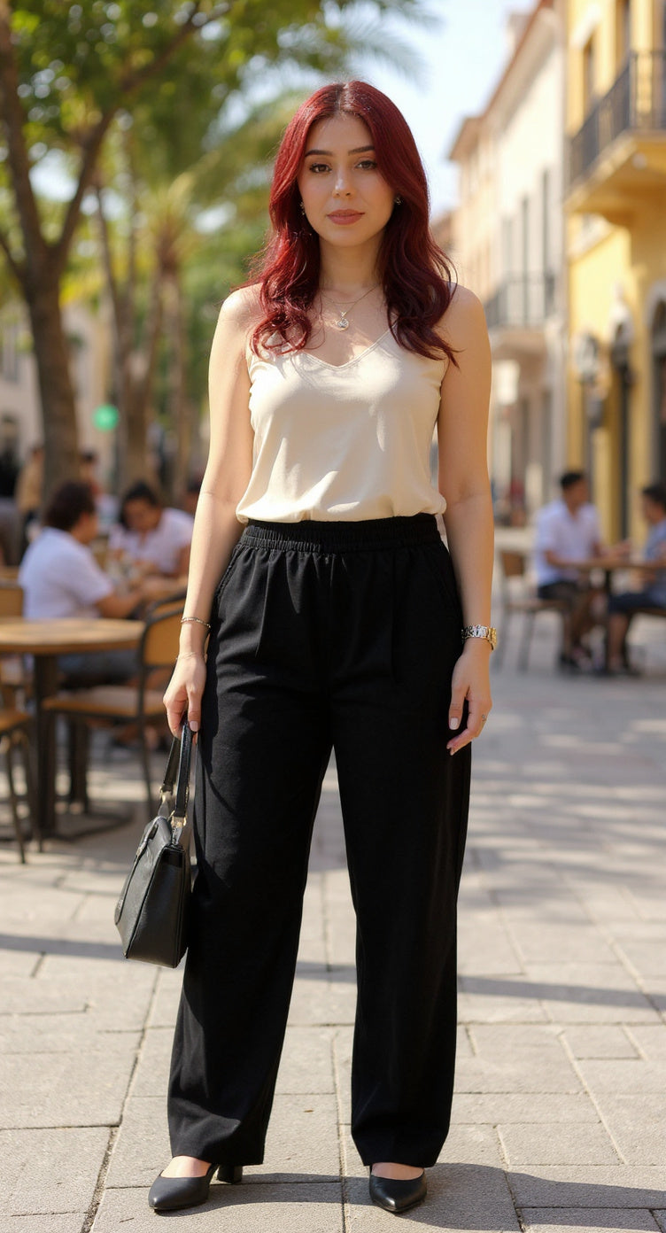 Pantalón casual negro / P174 image 0