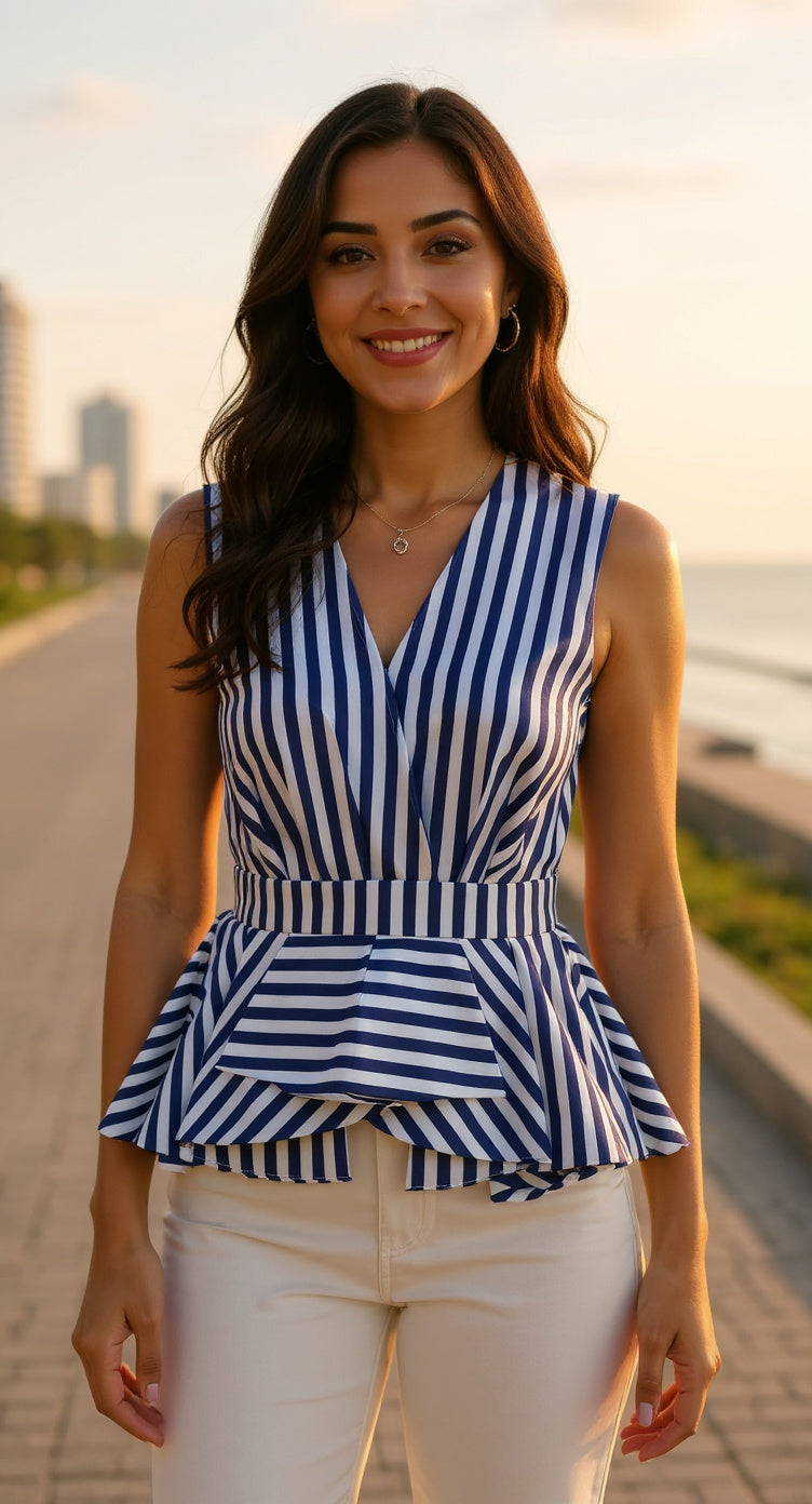 Blusa rayada AO134 image 0