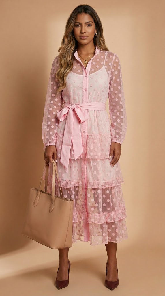 Vestido rosa peluche / AO192