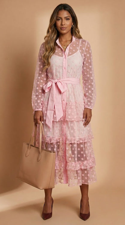 Vestido rosa peluche / AO192
