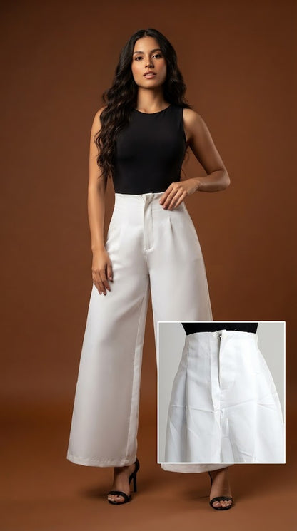 Pantalón Blanco Palazzo Clásico / ANE1001-55