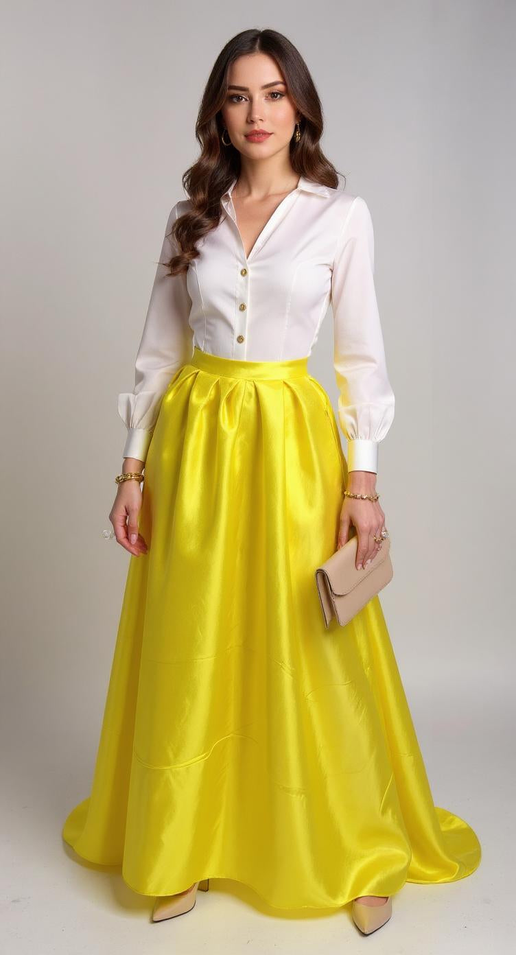 Falda maxi satinada AOMEI / AO64 image 2